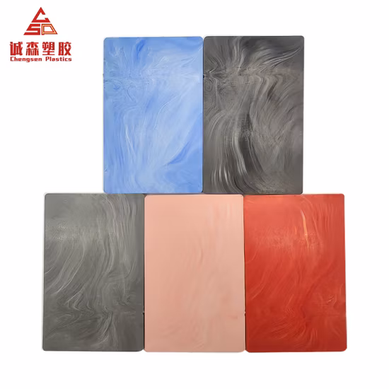 Folha de plástico ABS cinza para formação a vácuo de folhas de PMMA com textura de madeira de mármore ABS